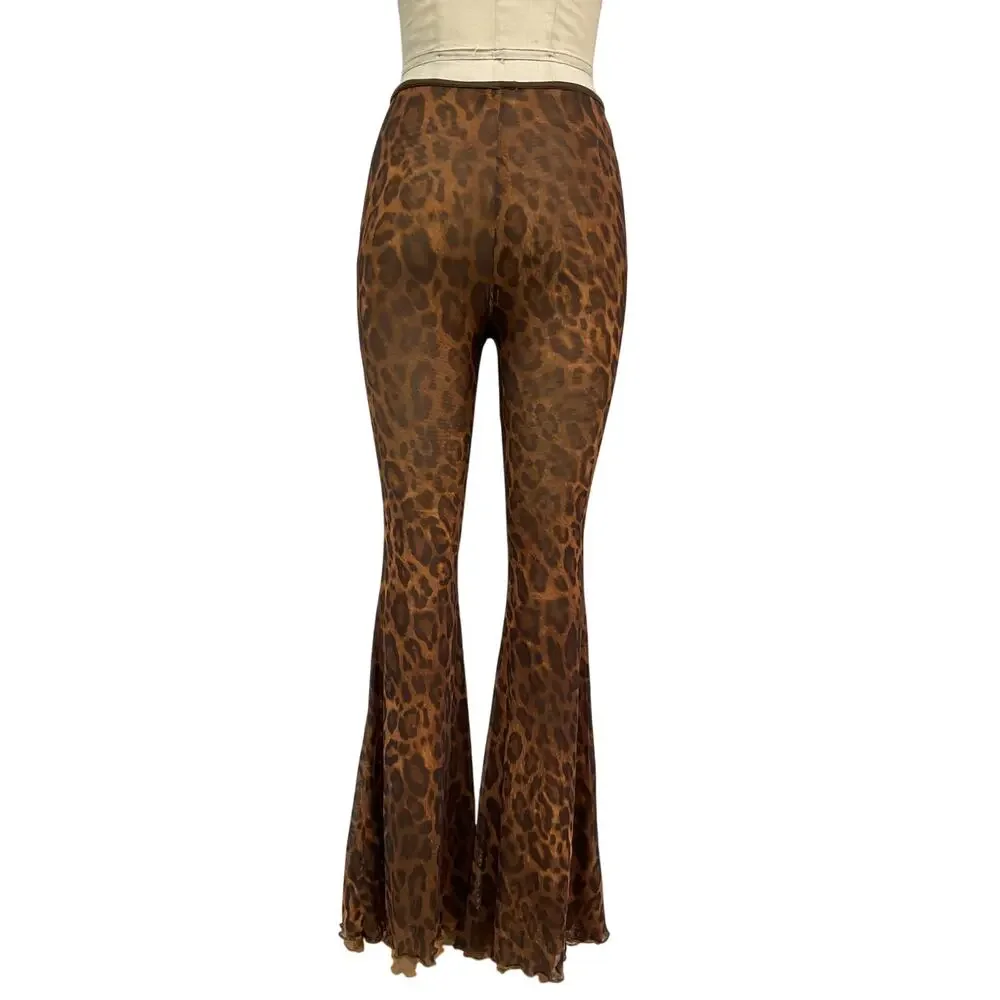 Majorelle Leopard Brown Chica Pants Size XS - Picture 3 of 4